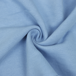 Ткань Футер 3-х нитка, Петля, цвет Светло-Голубой (на отрез)  в Солнечногорске