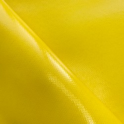 Ткань ПВХ 600 гр/м2 плотная, Жёлтый (Ширина 150см), на отрез  в Солнечногорске