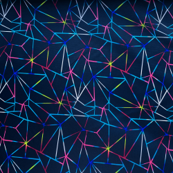 Ткань Оксфорд 210D PU, принт &quot;Неоновые треугольники&quot; (на отрез)  в Солнечногорске