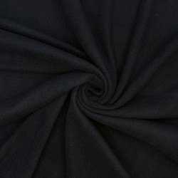 Ткань Флис Односторонний 130 гр/м2, цвет Черный (на отрез)  в Солнечногорске