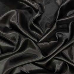 Ткань Атлас-сатин, цвет Черный (на отрез)  в Солнечногорске