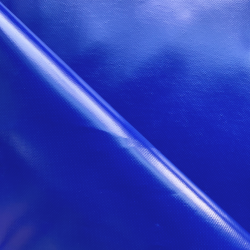 Ткань ПВХ 450 гр/м2, Синий (Ширина 160см), на отрез  в Солнечногорске