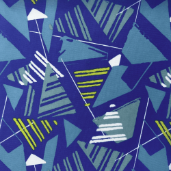 Ткань Оксфорд 210D PU, принт &quot;Лимонные треугольники&quot; (на отрез)  в Солнечногорске